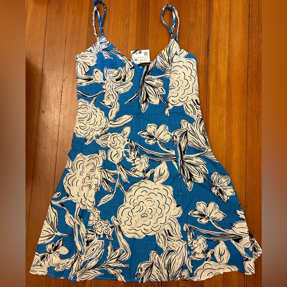 Zara linen sundress NWT adjustable straps size M